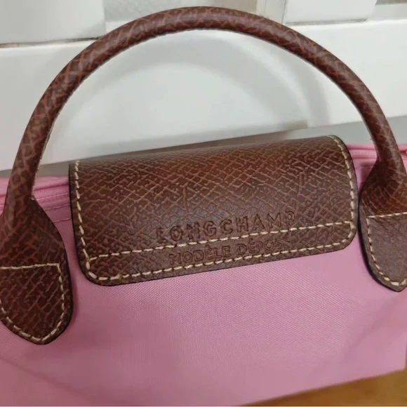 Longchamp Pink and Brown Mini Bag - Picture 5 of 8